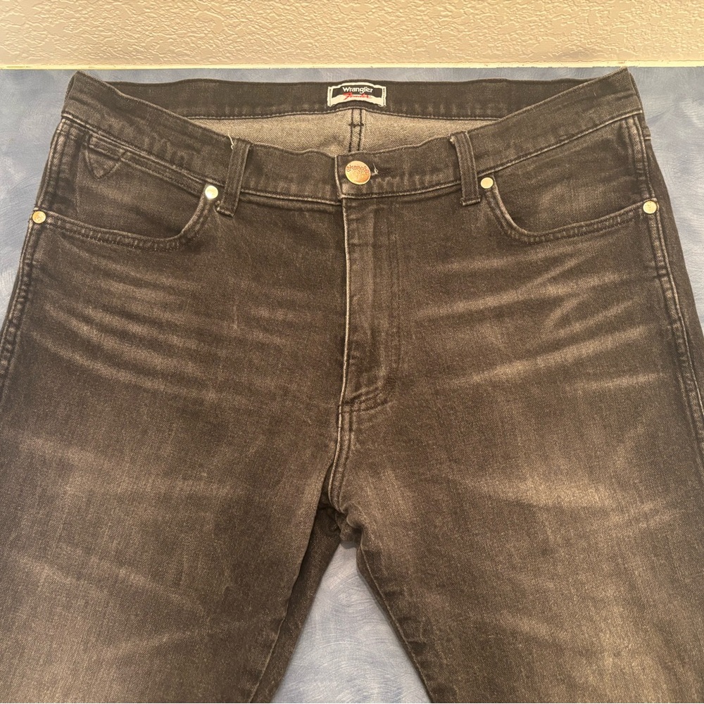 Wrangler & Fender Men's Charcoal Slim Denim Jeans